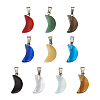 Kissitty 60Pcs 10 Colors Spray Painted Glass Pendants GLAA-KS0001-07-1