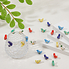 24Pcs 6 Colors Handmade Printed Porcelain Beads PORC-HS0001-02-6