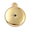 Brass Micro Pave Cubic Zirconia Charms ZIRC-I054-13G-2