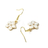 Flower Alloy Enamel Dangle Earrings for Women EJEW-JE06156-3