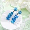 Natural Mixed Stone Dangle Stud Earrings EJEW-JE06371-3