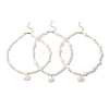 Natural Clam Shell Pendant Necklaces NJEW-JN05241-2