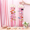 Cloud Wooden Hairpin Hair Clip Hanging Holder Storage Organizer WH-WG78846-02-3