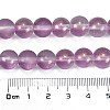 Frosted Transparent Glass Bead Strands GLAA-P065-10mm-07-3