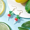 304 Stainless Steel Glass Seed Beads Carrot Dangle Earrings EJEW-MZ00579-02-1