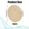Flat Round Unfinished Wood Slice WOOD-WH0029-190B-2