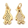 Brass Micro Pave Cubic Zirconia Pendants KK-P236-09G-1