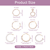Kissitty 7 Pairs 7 Style Resin Pearl Beaded C-shape & Ring Dangle Stud Earrings FIND-KS0001-16-2