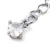 Brass with Cubic Zirconia Chain Extender LS-KK-B102-43P-2