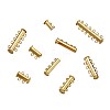 Brass Magnetic Slide Lock Clasps KK-TA0007-30G-2