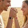 2Pcs Handwoven Polyester Heart Braided String Bracelets DI4678-2