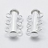 925 Sterling Silver Slide Lock Clasps STER-F037-095S-2