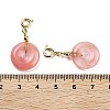 Cherry Quartz Glass Donut Pendant Decorations G-P537-04G-02-3