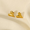 Fashion Heart Stainless Steel Stud Earrings HX1056-3