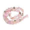 Natural Amethyst & Citrine & Prehnite & Quartz Crystal & Rose Quartz Beads Strands G-G053-B14-01A-3