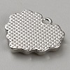 White Series Love Bow Alloy Acrylic Pendant PALLOY-WH0115-01P-03-2