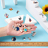 36Pcs 18 Styles Baking Paint Alloy Pendants FIND-CD0001-02-7