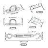 4 Sets 304 Stainless Steel Ceiling Hook Ring Hooks STAS-GA0001-07-2