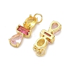 Brass Micro Pave Cubic Zirconia Pendants KK-H259-12B-G01-2