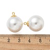 Plastic Imitation Pearl Beads Pendants STAS-Z009-02G-G-3