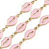 304 Stainless Steel Enamel Lip Link Chains CHS-K023-03G-05-1