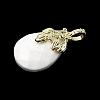 Natural Howlite Faceted Teardrop Pendants KK-D021-03A-G-2