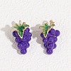 Fruit Alloy Enamel Pendants ENAM-P264-02G-G03-1