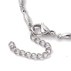 304 Stainless Steel Bar Link Chain Bracelet Making AJEW-JB01245-02-3