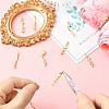 8Pcs 4 Styles Brass Micro Pave Cubic Zirconia Pendants KK-CJ0003-88-5