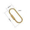 Brass Screw Carabiner Lock Charms KK-ZX025-61C-2