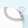 304 Stainless Steel Beads Multi-strand Bracelets BJEW-K287-01P-3