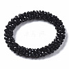 Faceted Opaque Glass Beads Stretch Bracelets BJEW-S144-002E-01-2