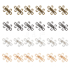 DICOSMETIC 24Pcs 4 Colors Alloy Snap Lock Clasps FIND-DC0005-12-1