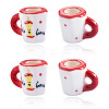 2Pcs Handmade Porcelain Mug Cup Decoration PORC-TA0001-55E-1