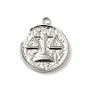 304 Stainless Steel Pendants STAS-B074-08P-09-1