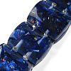 Epoxy Resin Dyed Natural Imperial Jasper Flat Rectangle Beaded Stretch Bracelets for Women BJEW-G698-02B-2