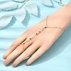 Brass Micro Pave Cubic Zirconia Mittens Bracelets BJEW-C156-01G-01-3