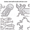 Carbon Steel Cutting Dies Stencils DIY-CP0001-08-6
