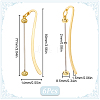 6Pcs Iron & Alloy Bookmarks with Beadable Bar Pendant AJEW-SC0003-11-2