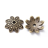 Tibetan Style Bead Caps TIBEB-LF1027YKG-AB-FF-2