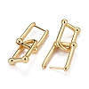 Brass Huggie Hoop Earrings KK-H741-06G-2