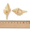 Electroplated Natural Conch Shell Big Pendants X-SSHEL-B002-01G-02-3