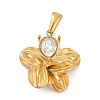 304 Stainless Steel Rhinestone Pendants STAS-K291-06G-02-1
