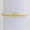 Brass Beaded Stretch Bracelets for Women FS-WG560D0-25-1