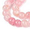 Baking Paint Crackle Glass Beads Strands GLAA-Q106-03A-22-3