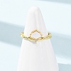 Brass Micro Pave Cubic Zirconia Cuff Rings for Women RJEW-K309-39A-G-2