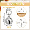 4Pcs 925 Sterling Silver Plain Bell Charms FIND-BC0014-30A-2