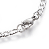 Tarnish Resistant 304 Stainless Steel Figaro Chain Bracelets BJEW-E369-07P-2