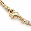 Golden Plated Brass Cubic Zirconia Cup Chain Bracelets BJEW-H0001-02G-3