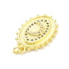 Rack Plating Brass Micro Pave Cubic Zirconia Pendants KK-D359-19G-2